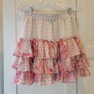 Misa Los Angeles Floral Ruffle Skirt